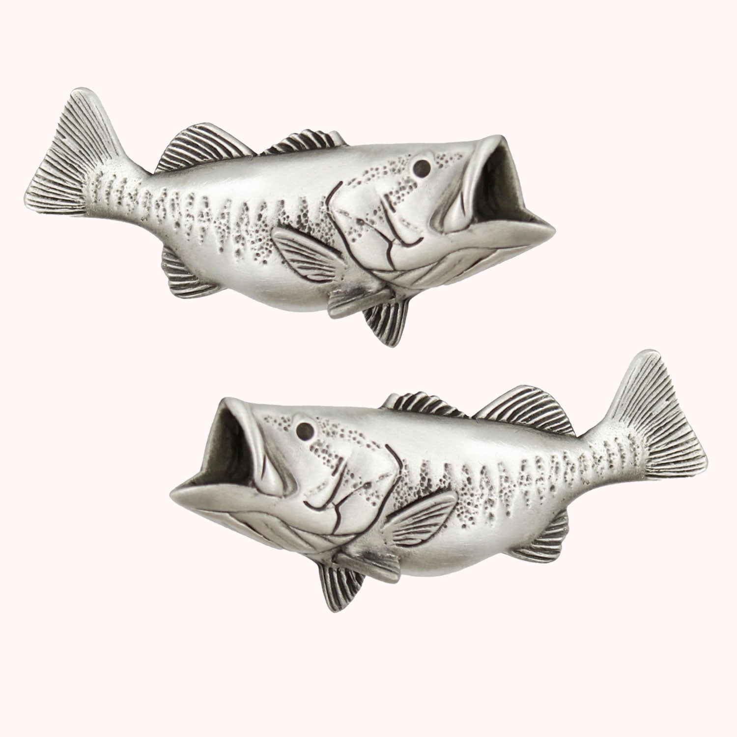 Bass Fish Cabinet Knobs - Matched Set