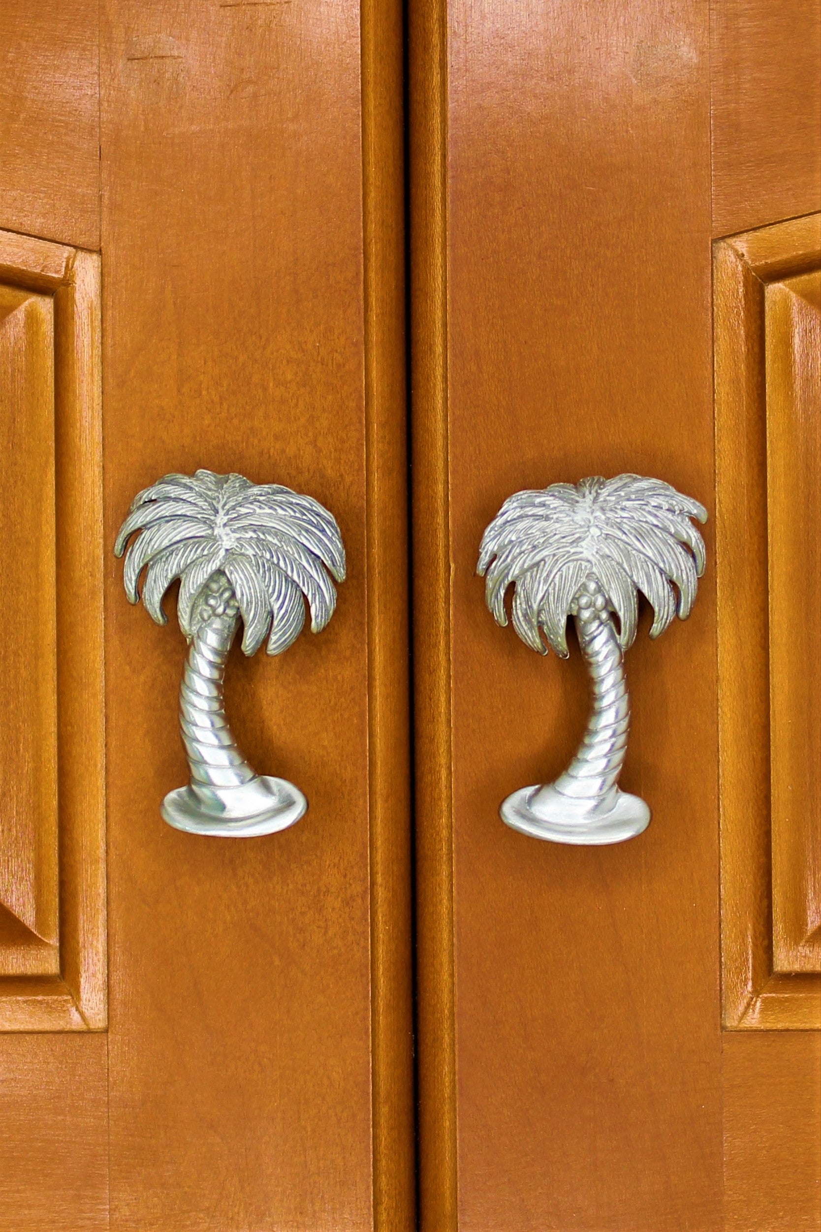Palm Tree Cabinet Knobs - Matched Pair