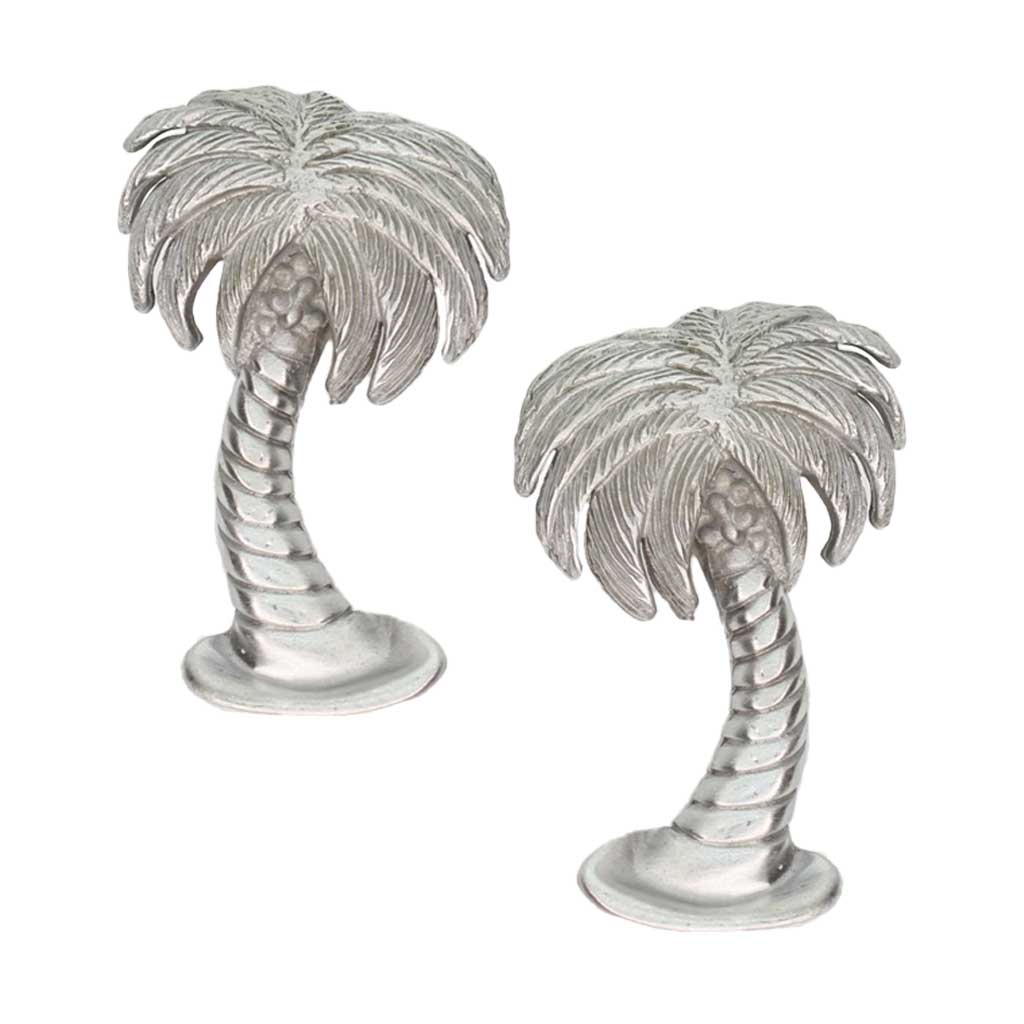 Palm Tree Cabinet Knobs - Matched Pair