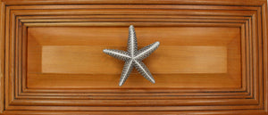 Large Starfish Cabinet Knob on drawer