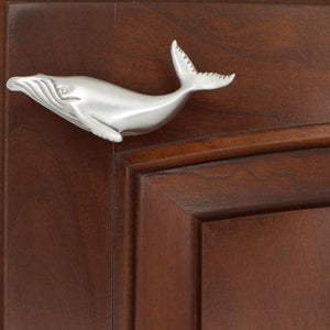 Humpback Whale Cabinet Knob, 303L, Small size, Left facing - Sea Life Cabinet Knobs