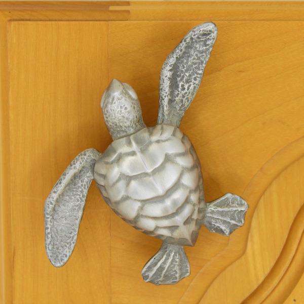 Turtle knob - brushed nickel