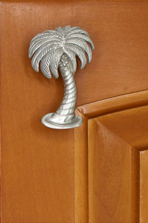 Palm Tree Cabinet Knobs - Matched Pair