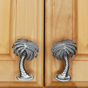 Palm Tree Cabinet Knobs - Matched Pair