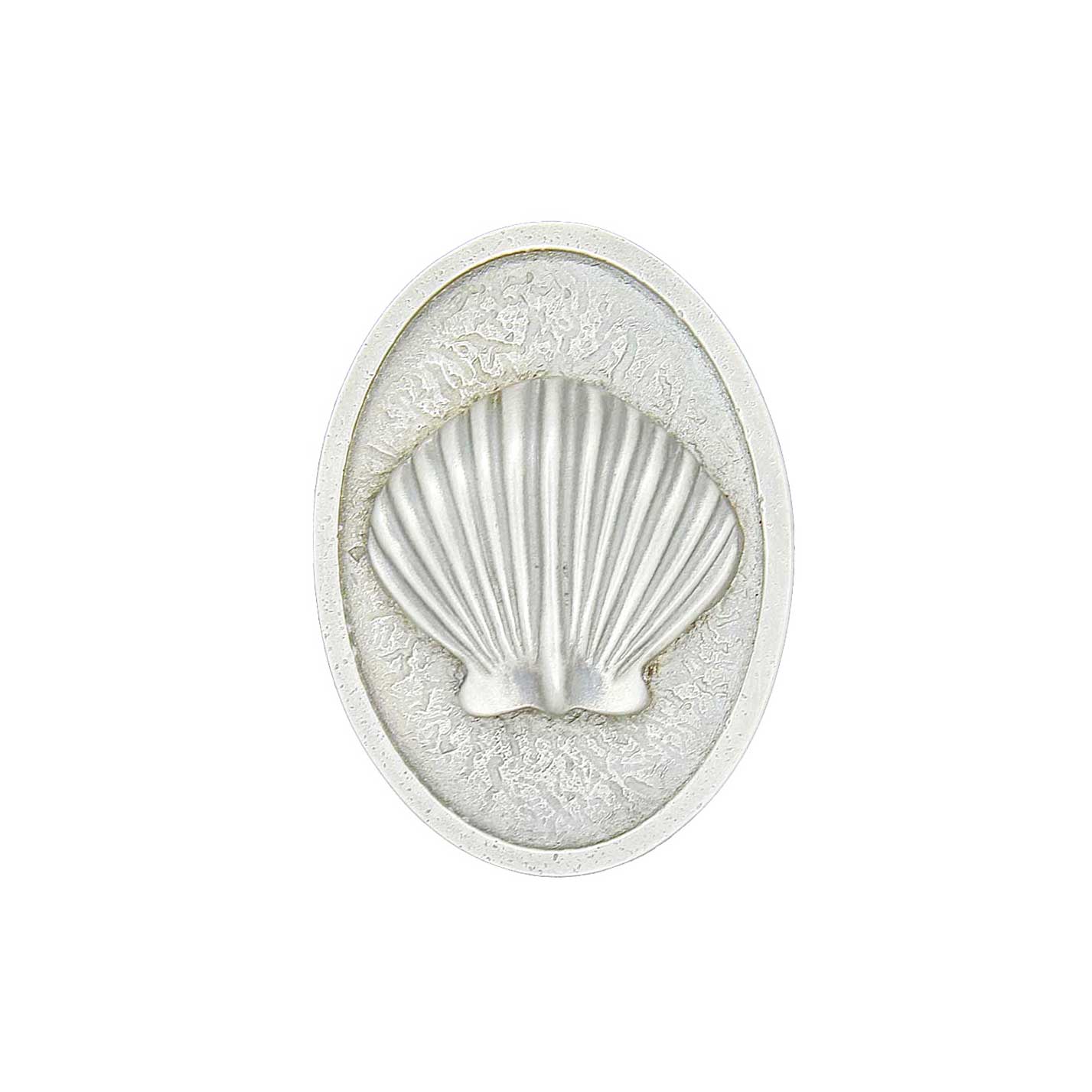 Scallop Shell Cabinet Knob, 130V, Small size, Vertical orientation