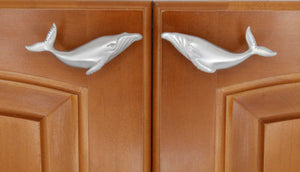 Humpback Whale Cabinet Knobs - Matched Pair