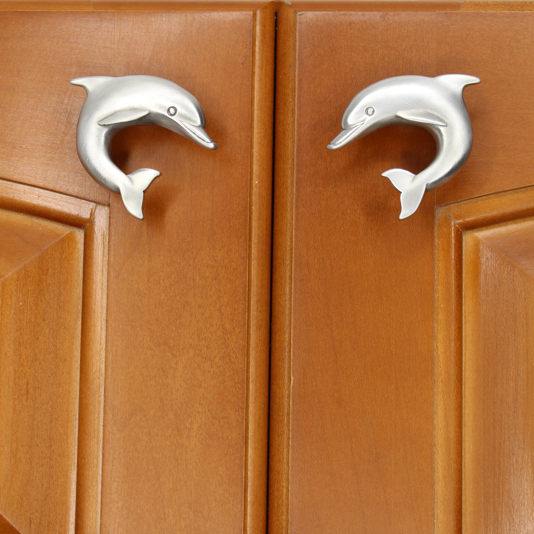 Dolphin Cabinet Knobs, Small Matched Pair - Costello Coastal Knobs Dolphin Cabinet Knobs, Small Matched Pair - Costello Coastal Knobs