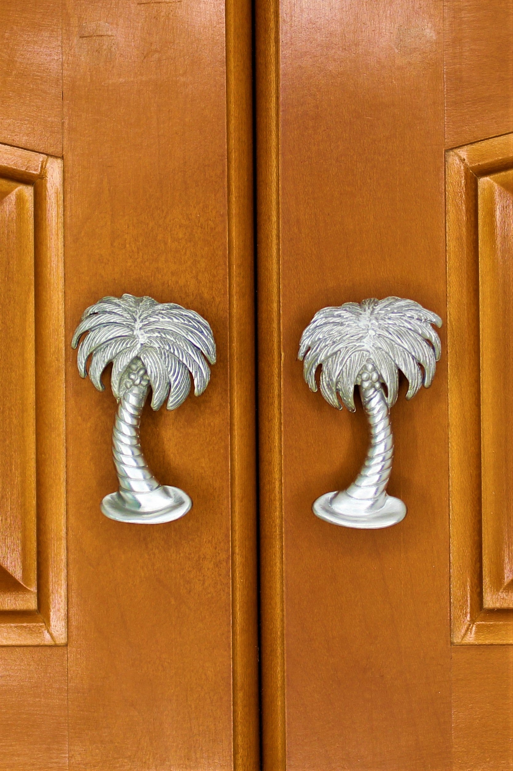Palm Tree Cabinet Knob Set- Matched Pair 