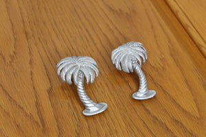 Palm Tree Cabinet Knobs - Matched Pair