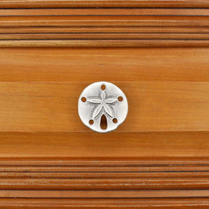 Sand Dollar knob on wood