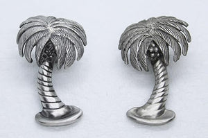 Costello Coastal - Palm Tree Cabinet Knob (Right Leaning) | Artist Pewter Collection Hardware