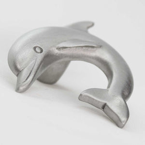 Dolphin cabinet knob. - angled view