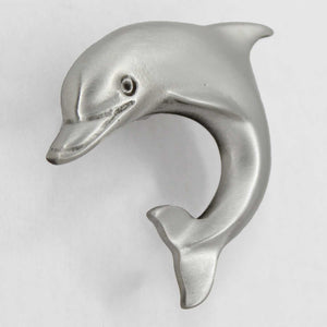 Dolphin cabinet knob - angled view