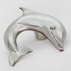 Dolphin cabinet knob - angled view2