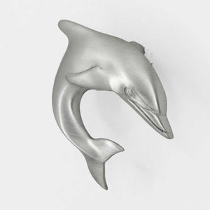 Large Dolphin Cabinet Knob - angled view