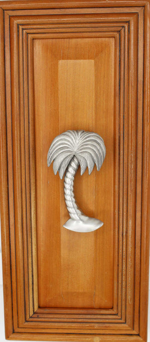 Right Leaning Palm Tree pull installed on wood drawer