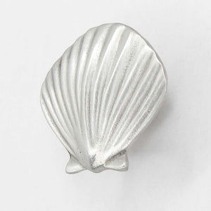 Small Scallop Seashell Knob - angled