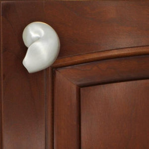 Chambered Nautilus Shell Cabinet Knobs, 163L, Small size, Left facing - Sea Life Cabinet Knobs