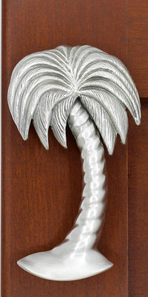 Palm Tree Cabinet Handle, 169L, Large, Left  Leaning - Sea Life Cabinet Knobs