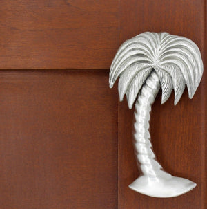 Palm Tree Cabinet Handle, 169R, Large size, Right Leaning - Sea Life Cabinet Knobs