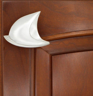 Sailboat Cabinet Knob 200L, Medium size, Left Facing - Sea Life Cabinet Knobs