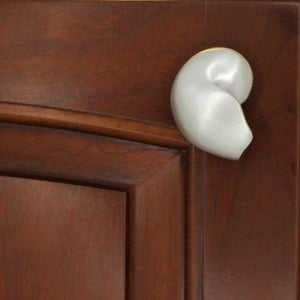 Chambered Nautilus Shell Cabinet Pull, 163R, Right facing - Sea Life Cabinet Knobs